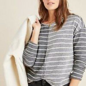Anthropologie Devin striped terry sweatshirt